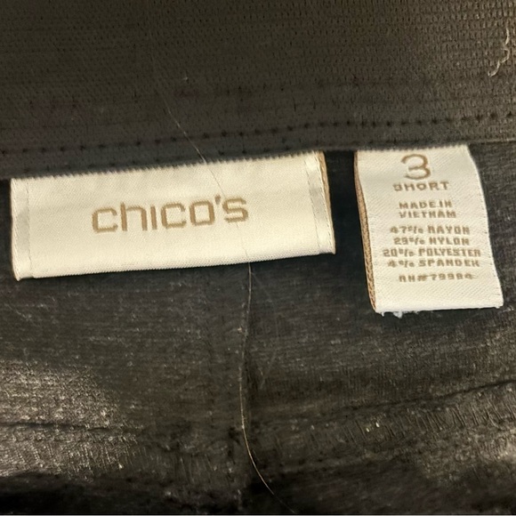 Chico’s Charcoal Pants. Chicos size 3 - Picture 3 of 12